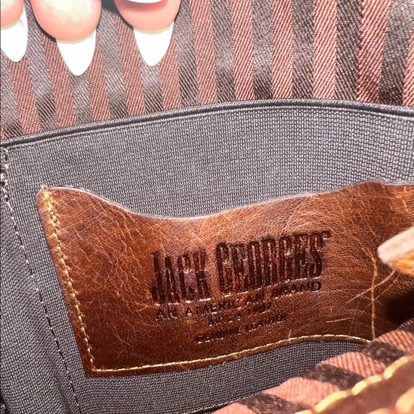 Jack Georges VOYAGER FLORAL BACKPACK GENUINE LEATHER HANDCRAFTED - Picture 4 of 5